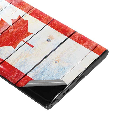 Canada Flag Light Wood Galaxy Note 10 Plus Skin